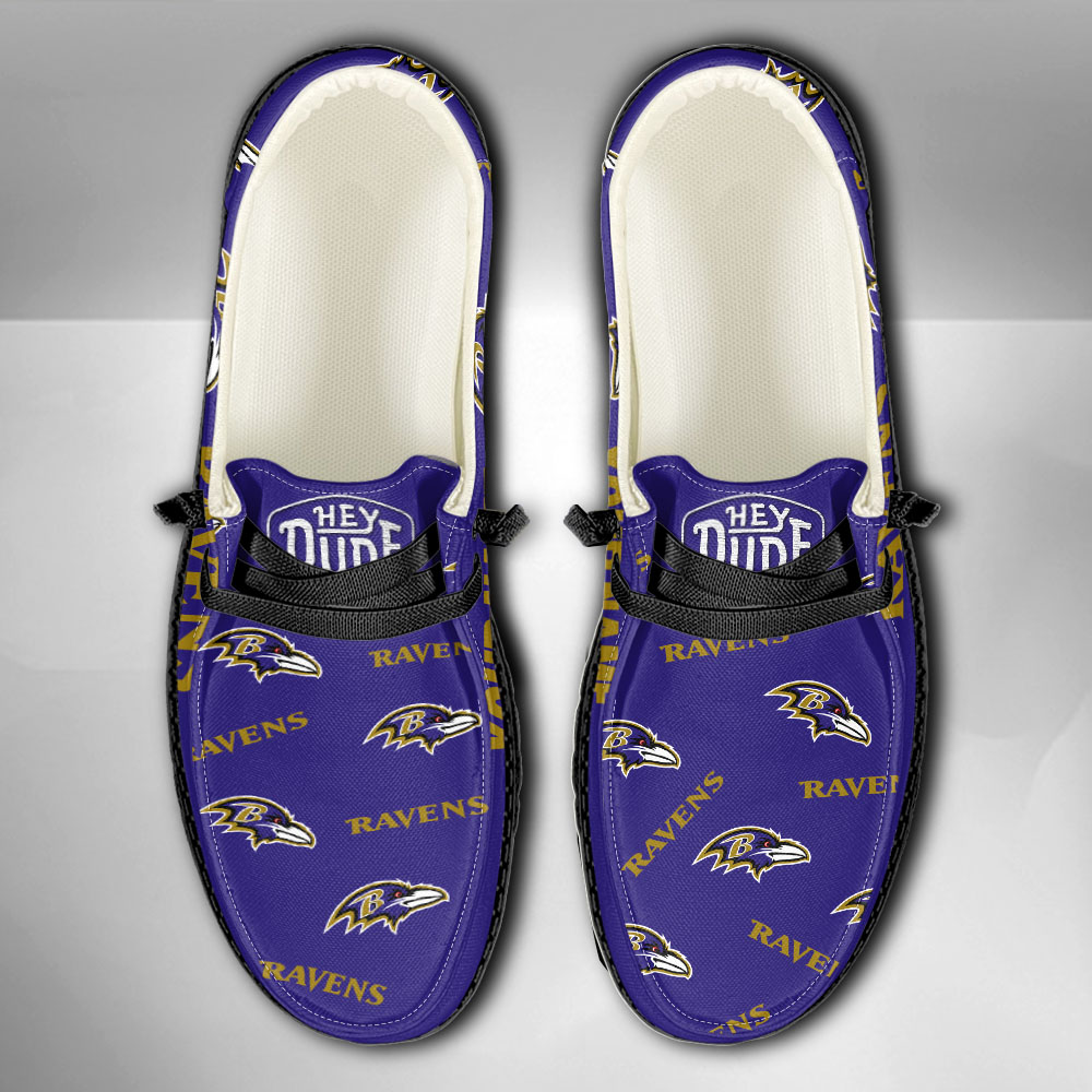 Footwearelite NFL Baltimore Ravens - Custom Name Hey Dude Shoes X03 ...