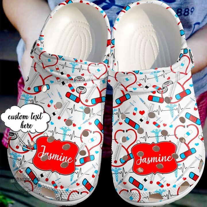 Nurse Nurse Personalized Stethoscope clog Shoes - Footwearelite ...