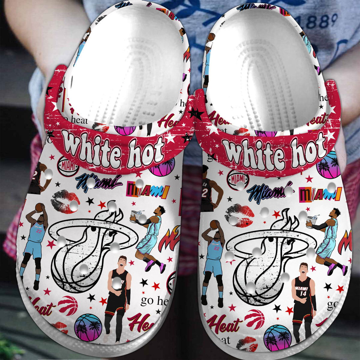 Footwearelite Miami Heat NBA Sport Crocs Crocband Clogs Shoes ...