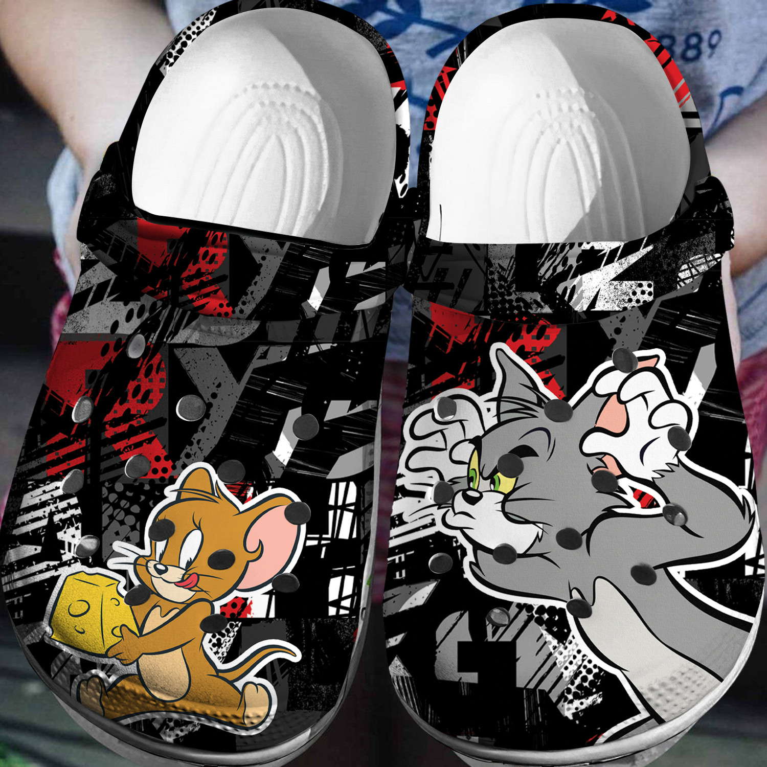 Footwearmerch Tom and Jerry Crocs Clogs Shoes Crocband Comfortable for men women kids
