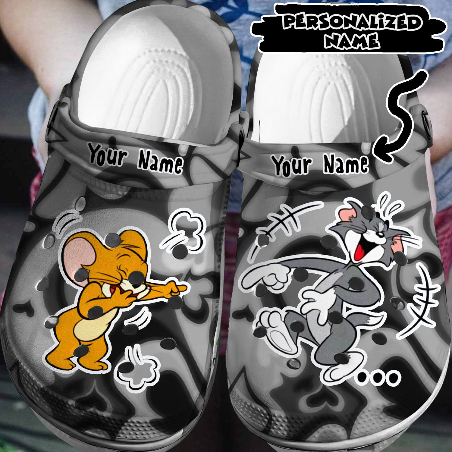 Footwearmerch Tom and Jerry Crocs Clogs Crocband Shoes Comfortable for men women kids
