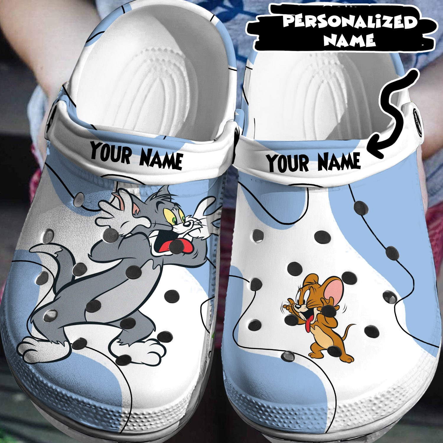 Footwearmerch Tom and Jerry Crocs Crocband Comfortable Shoes Clogs for men women kids