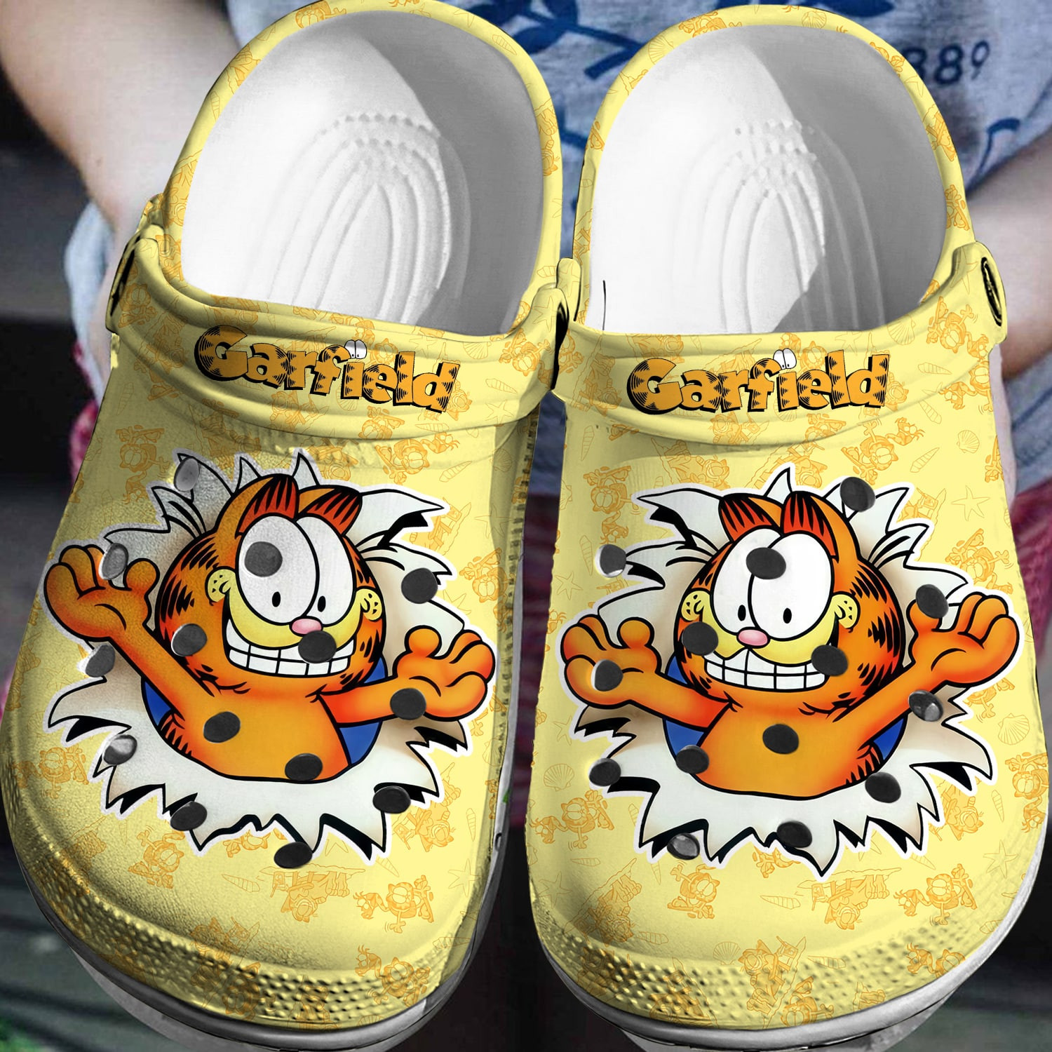 Footwearmerch Garfield Crocs Crocband Shoes Comfortable Clogs for men women kids