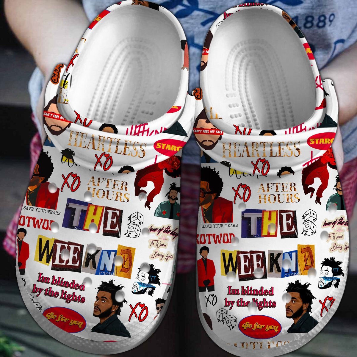 Footwearmerch The Weeknd Music Singer Crocs Crocband Clogs Shoes Comfortable For Men Women
