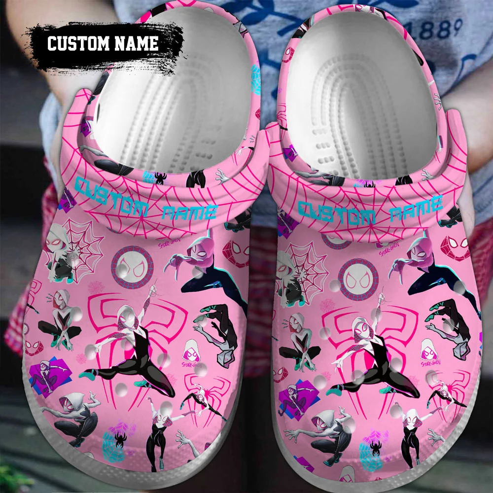 Footwearmerch Spider Man Across the Spider-Verse Movie Crocs Crocband Clogs For Men Women and Kids