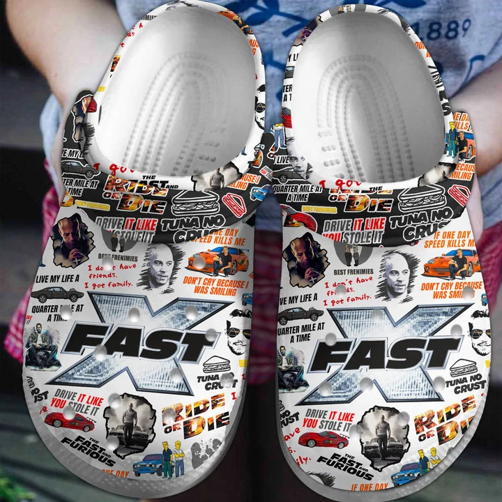 Footwearmerch Fast and Furious X Crocs Crocband Clogs Shoes For Men Women and Kids