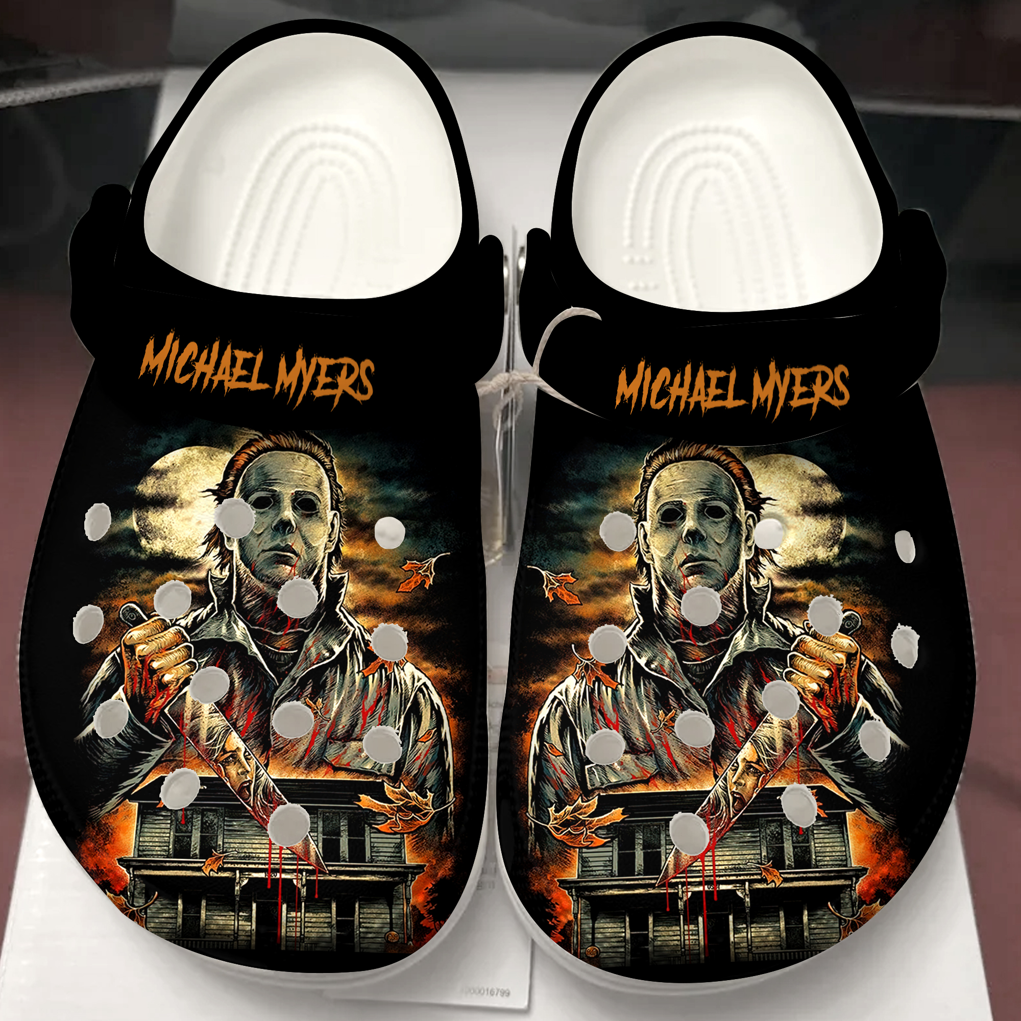 Footwearmerch Halloween Black Michael Myers Crocband Clogs