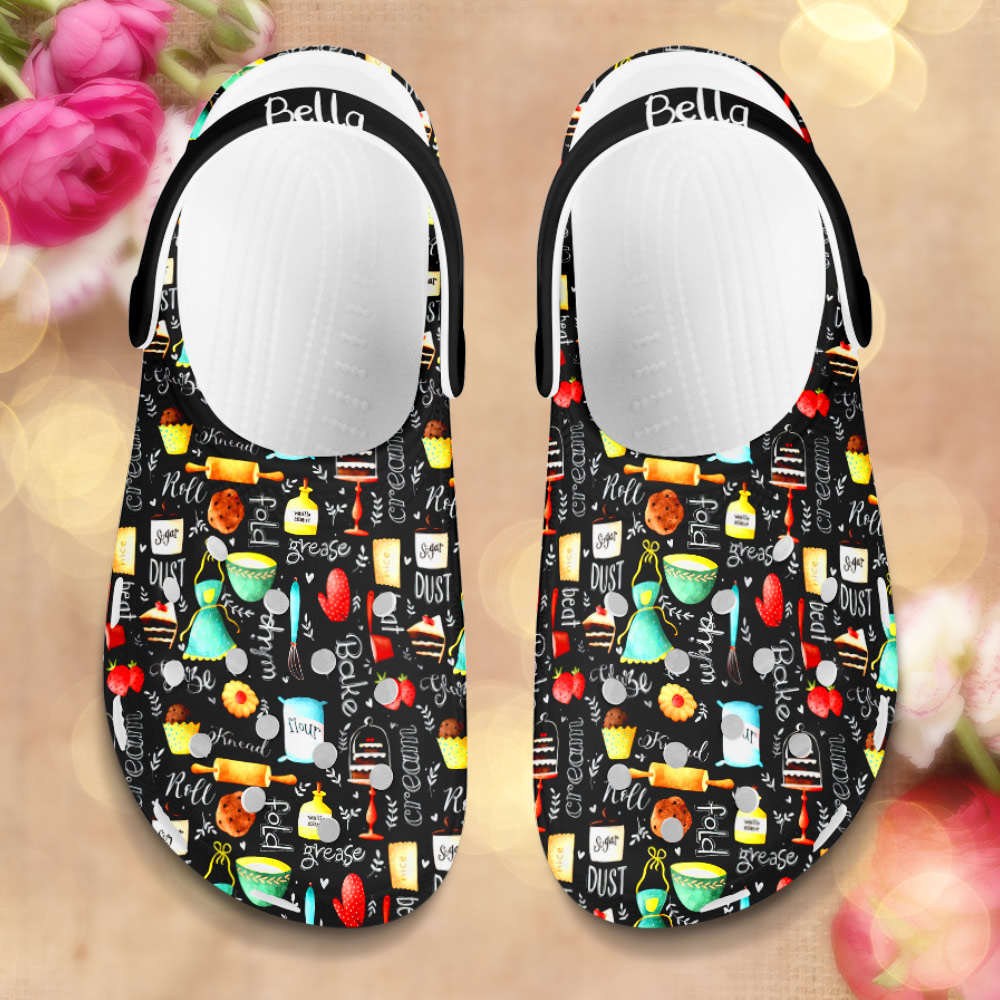 Footwearmerch Personalized Baking Pattern clog Shoes New
