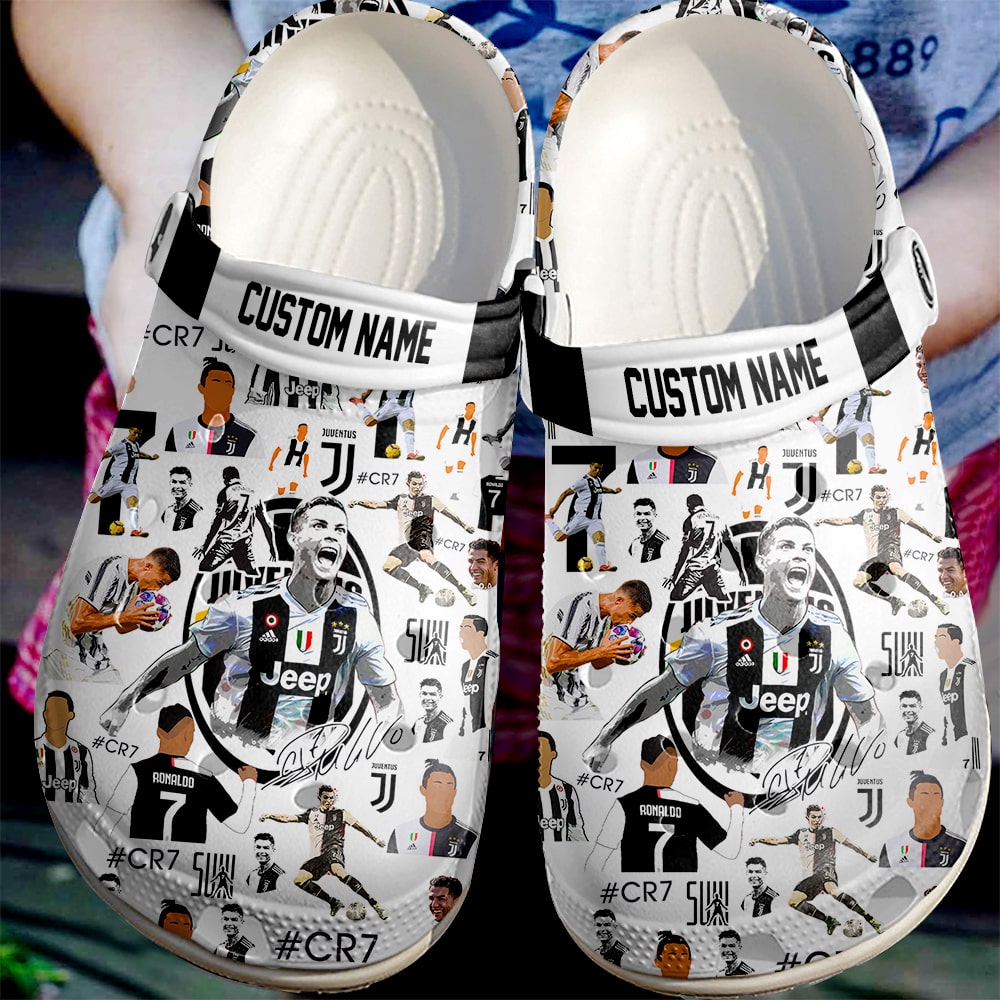 Footwearmerch Cristiano Ronaldo CR7 Crocs Crocband Clogs Shoes Comfortable For Men Women and Kids
