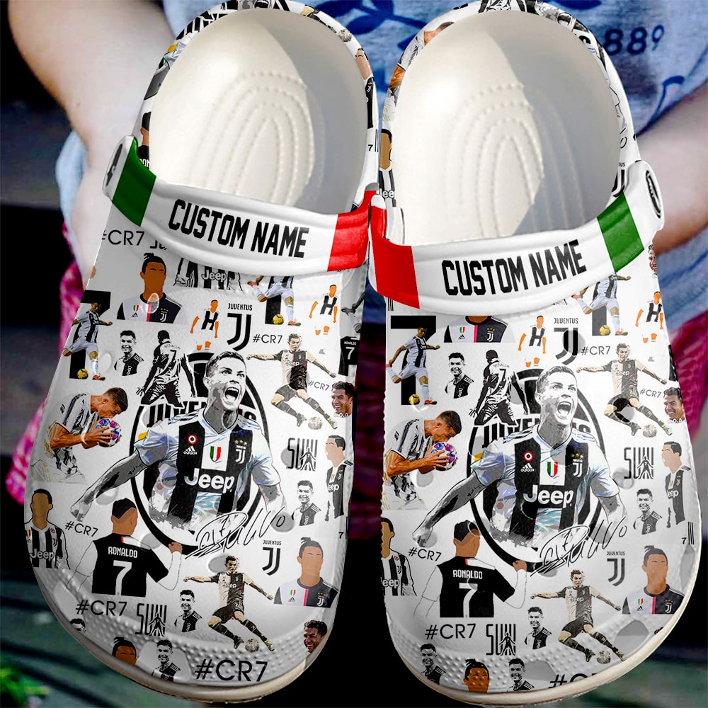 Footwearmerch Cristiano Ronaldo CR7 Crocs Crocband Clogs Shoes Comfortable For Men Women and Kids