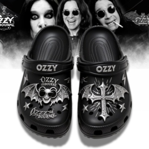 Footwearmerch Ozzy Osbourne Music Crocs Crocband Clogs Shoes Comfortable For Men Women and Kids