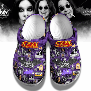 Footwearmerch Ozzy Osbourne Music Crocs Crocband Clogs Shoes Comfortable For Men Women and Kids