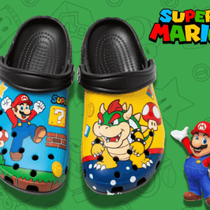 Footwearmerch Super Mario Game Crocs Crocband Clogs Shoes Comfortable For Men Women and Kids