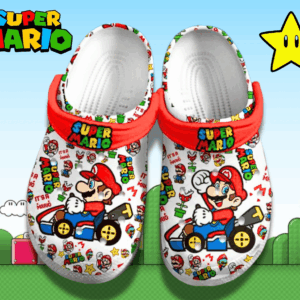 Footwearmerch Super Mario Game Crocs Crocband Clogs Shoes Comfortable For Men Women and Kids