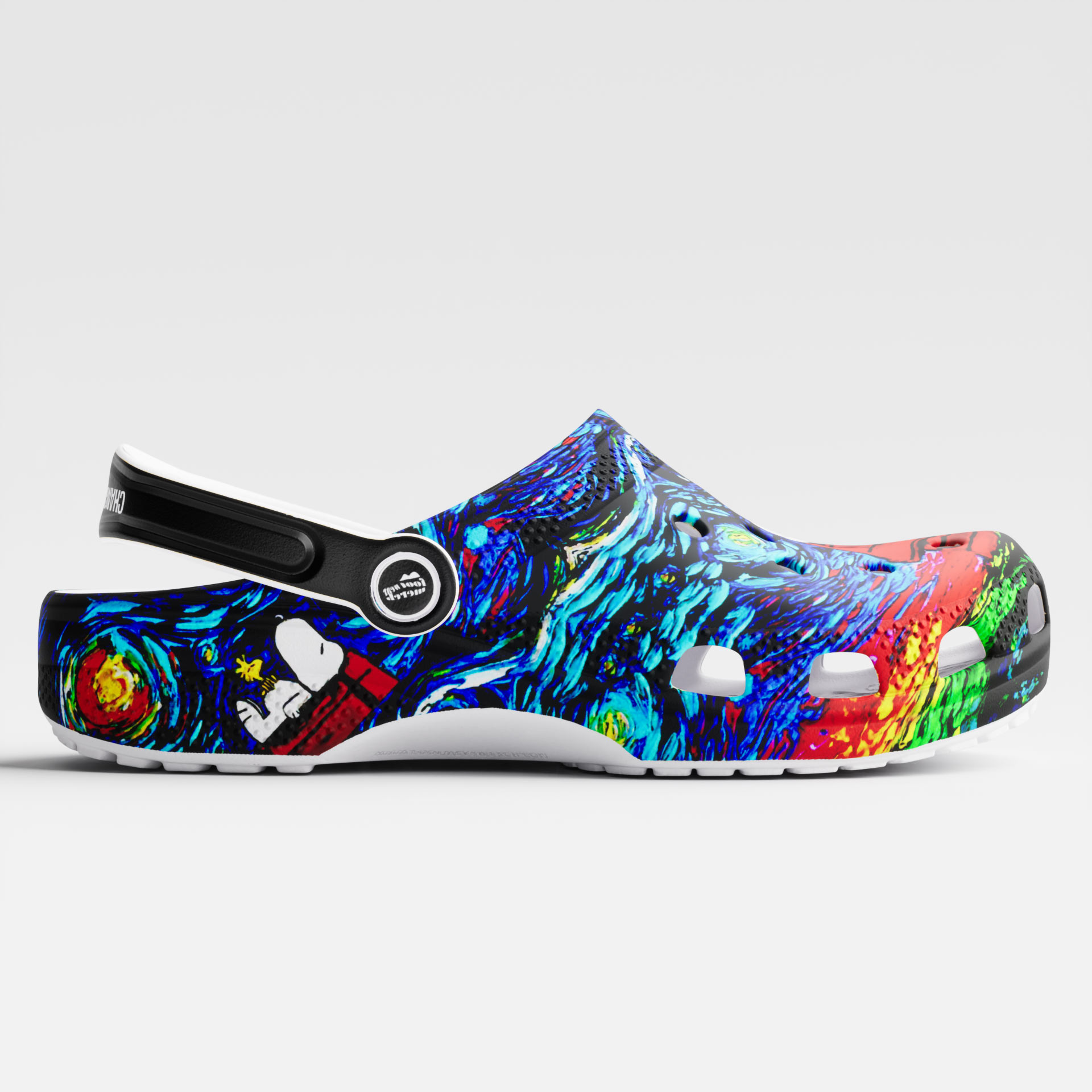 Footwearmerch Vangogh Personalized Snoopy Lovers Crocs 3D Clog Shoes