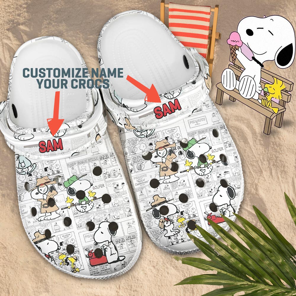 Footwearmerch Snoopy Crocs Crocband Shoes Comfortable Clogs for men women