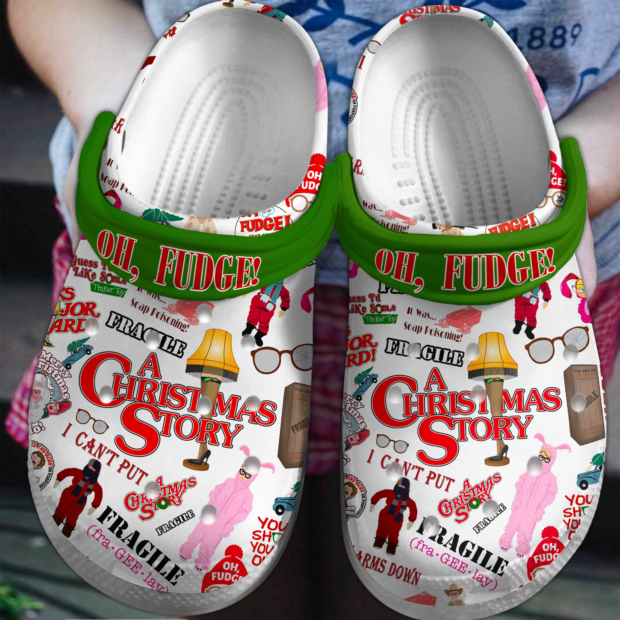 Footwearmerch A Chrismas Story Movie Crocs Crocband Clogs Shoes Comfortable For Men Women and Kids