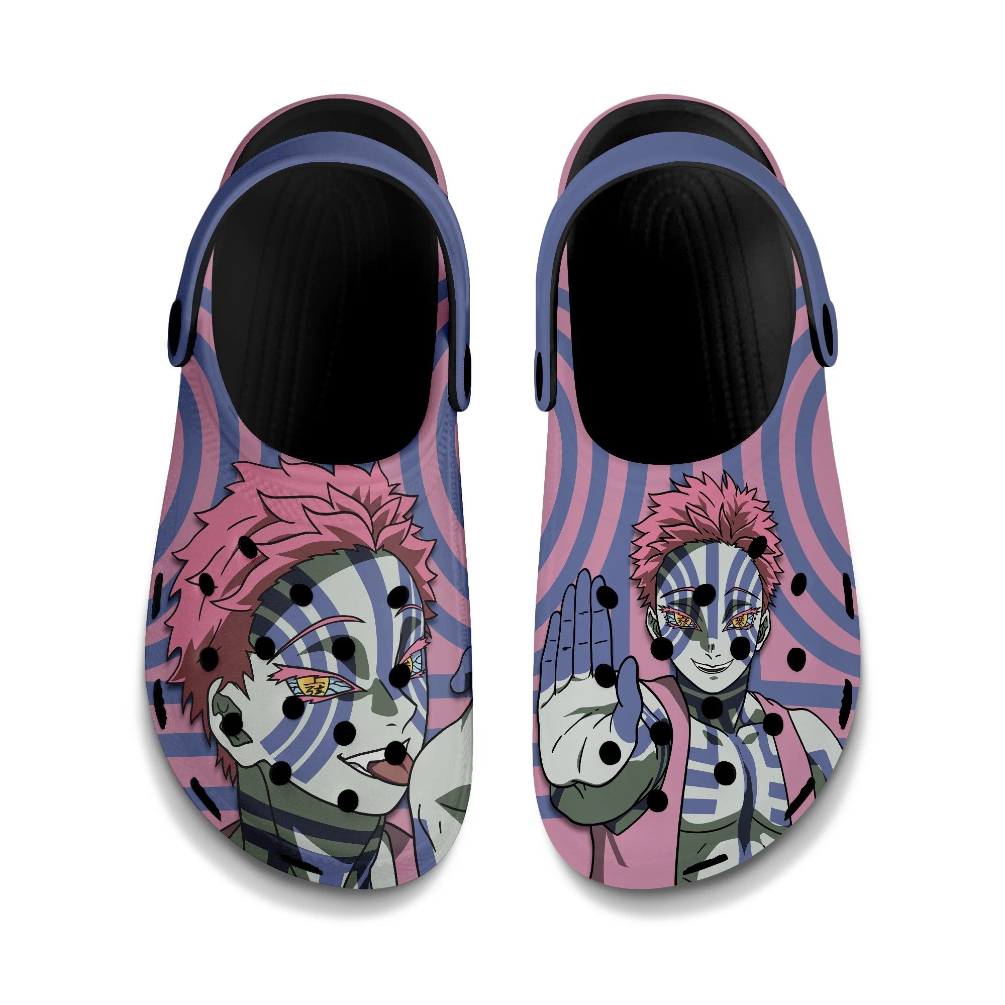 Footwearmerch Akaza Demon Slayer Anime Crocs Crocband Clogs Shoes Comfortable For Men Women and Kids