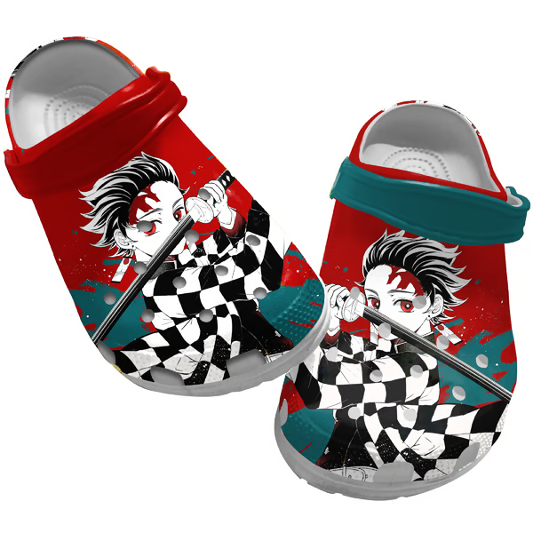 Footwearmerch Amazing Tanjiro Demon Slayer Anime Crocs Crocband Clogs Shoes Comfortable For Men Women and Kids