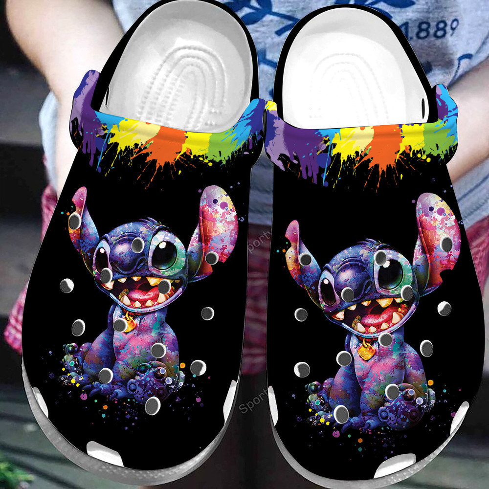 Footwearmerch Amazing Watercolor Art Stitch So Cute Kids Clogs Shoes