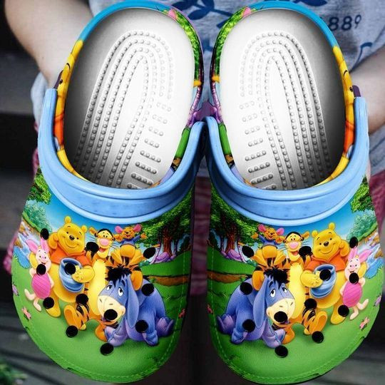 Footwearmerch Amazon Winnie The Pooh And Friends Cartoon Crocs Crocband Clogs Shoes For Men Women and Kids