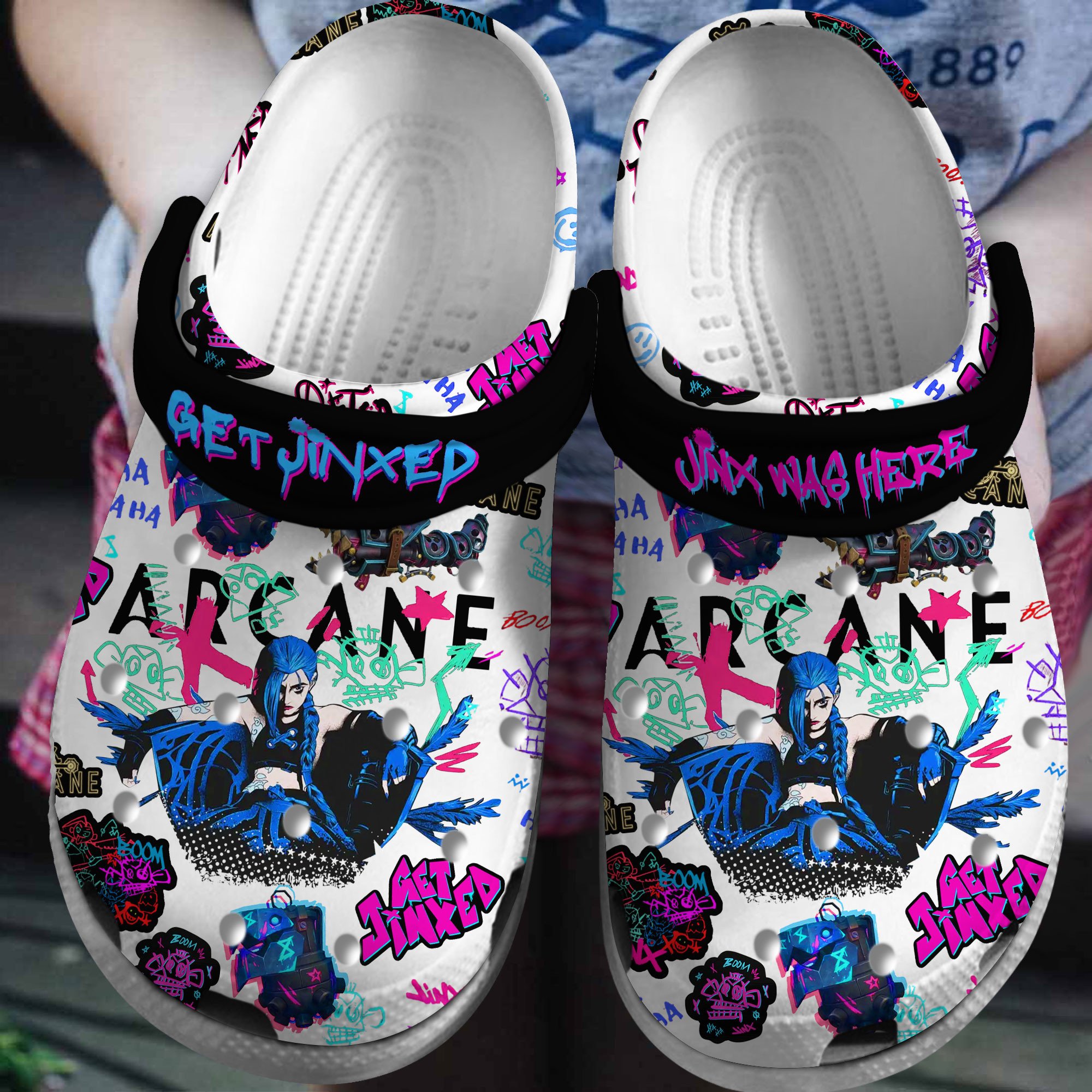 Footwearmerch Arcane League Of Legends TV Series Crocs Crocband Clogs Shoes Comfortable For Men Women and Kids