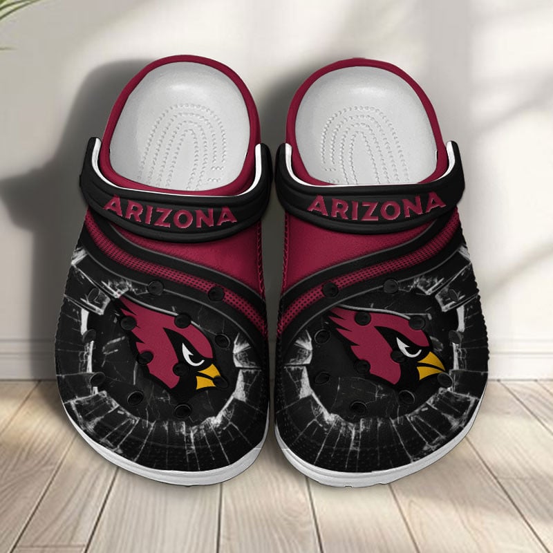 Footwearmerch Arizona Cardinals NFL Crocs Crocband Clogs Shoes Comfortable For Men Women and Kids