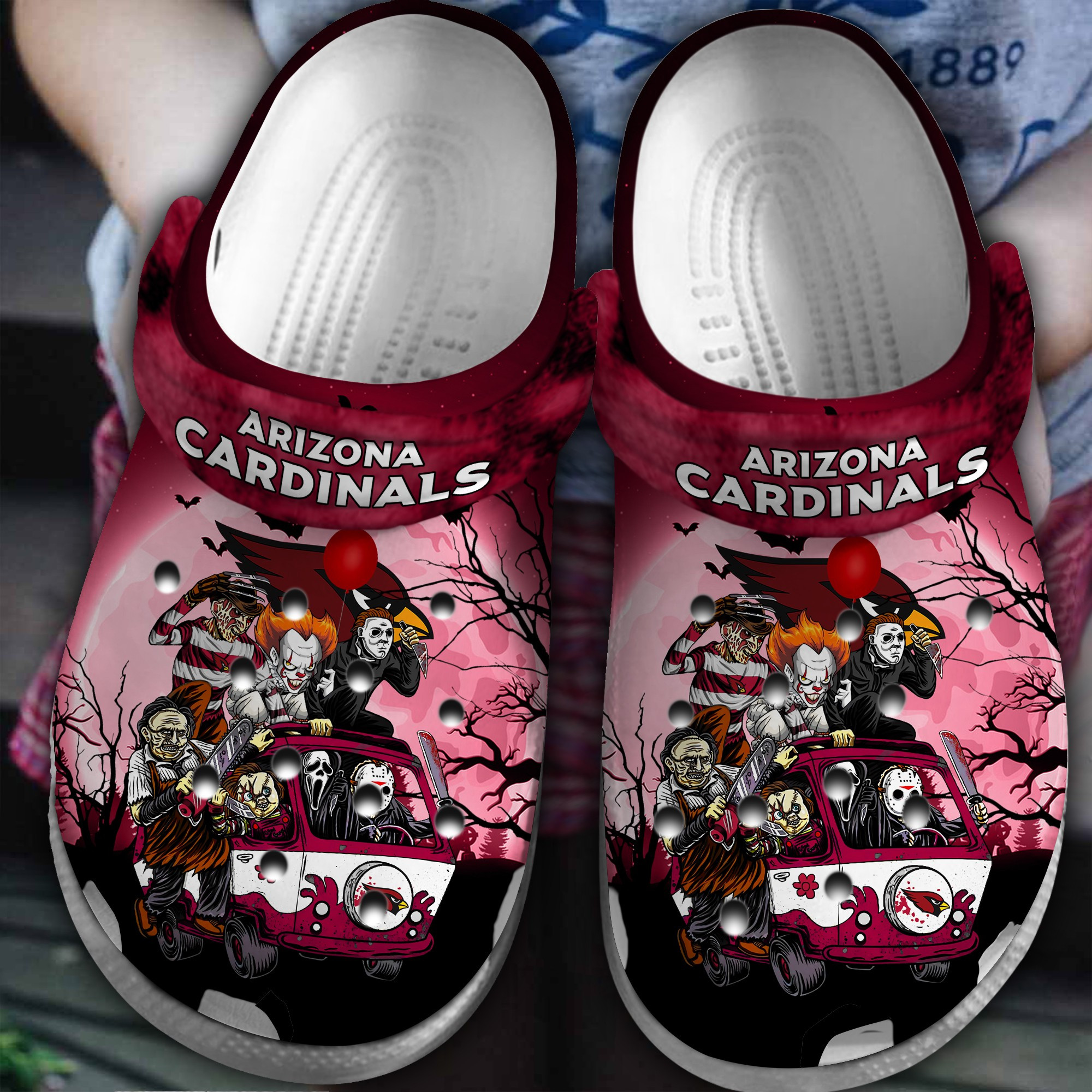 Footwearmerch Arizona Cardinals NFL Sport Crocs Crocband Clogs Shoes Comfortable For Men Women and Kids