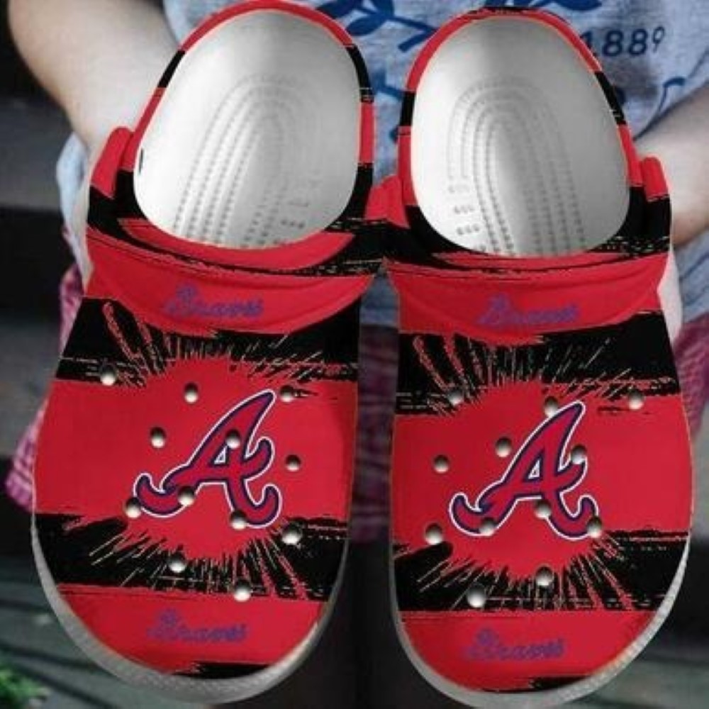 Footwearmerch Atlanta Braves MLB Sport Crocs Crocband Clogs Shoes Comfortable For Men Women and Kids