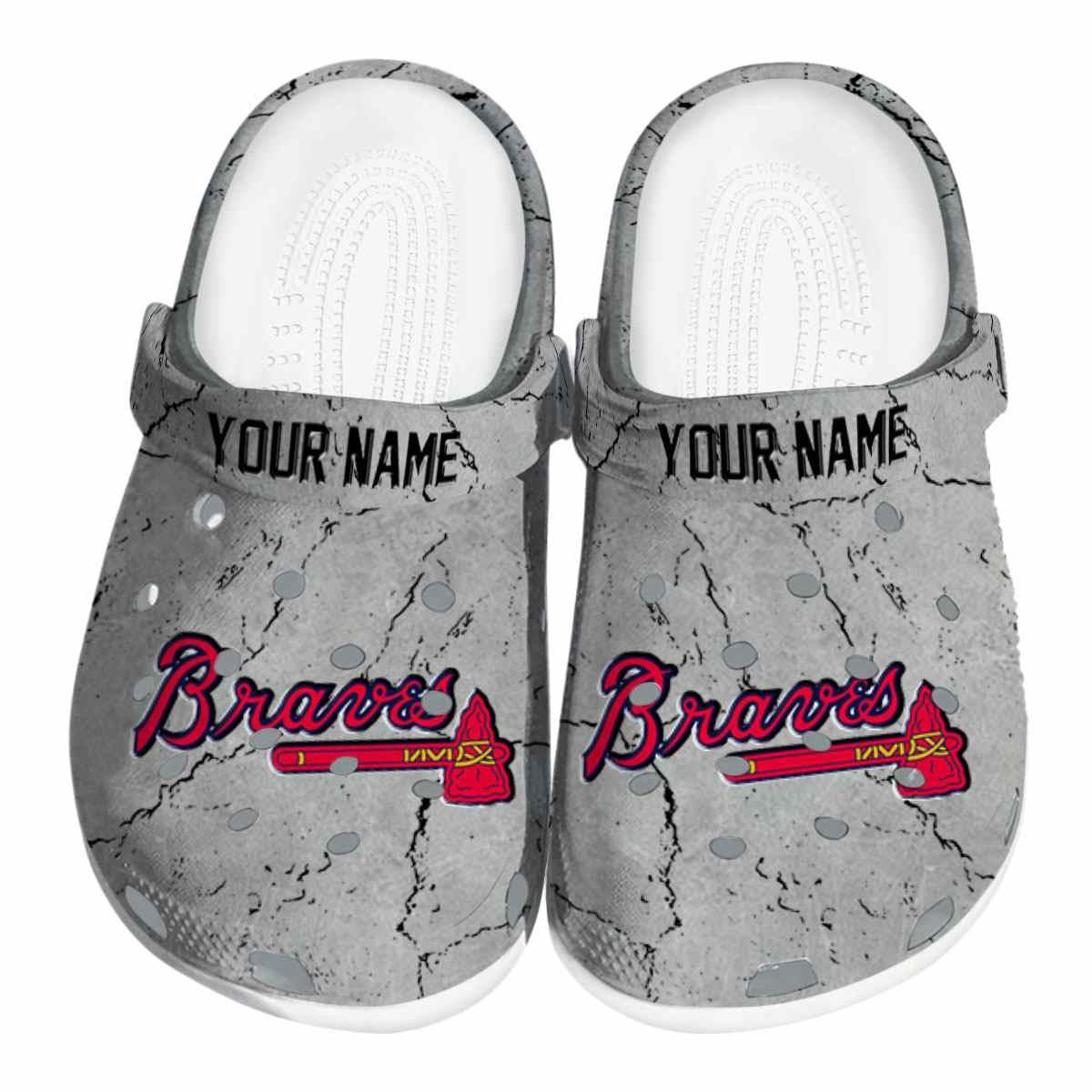 Footwearmerch Atlanta Braves MLB Sport Crocs Crocband Clogs Shoes Comfortable For Men Women and Kids