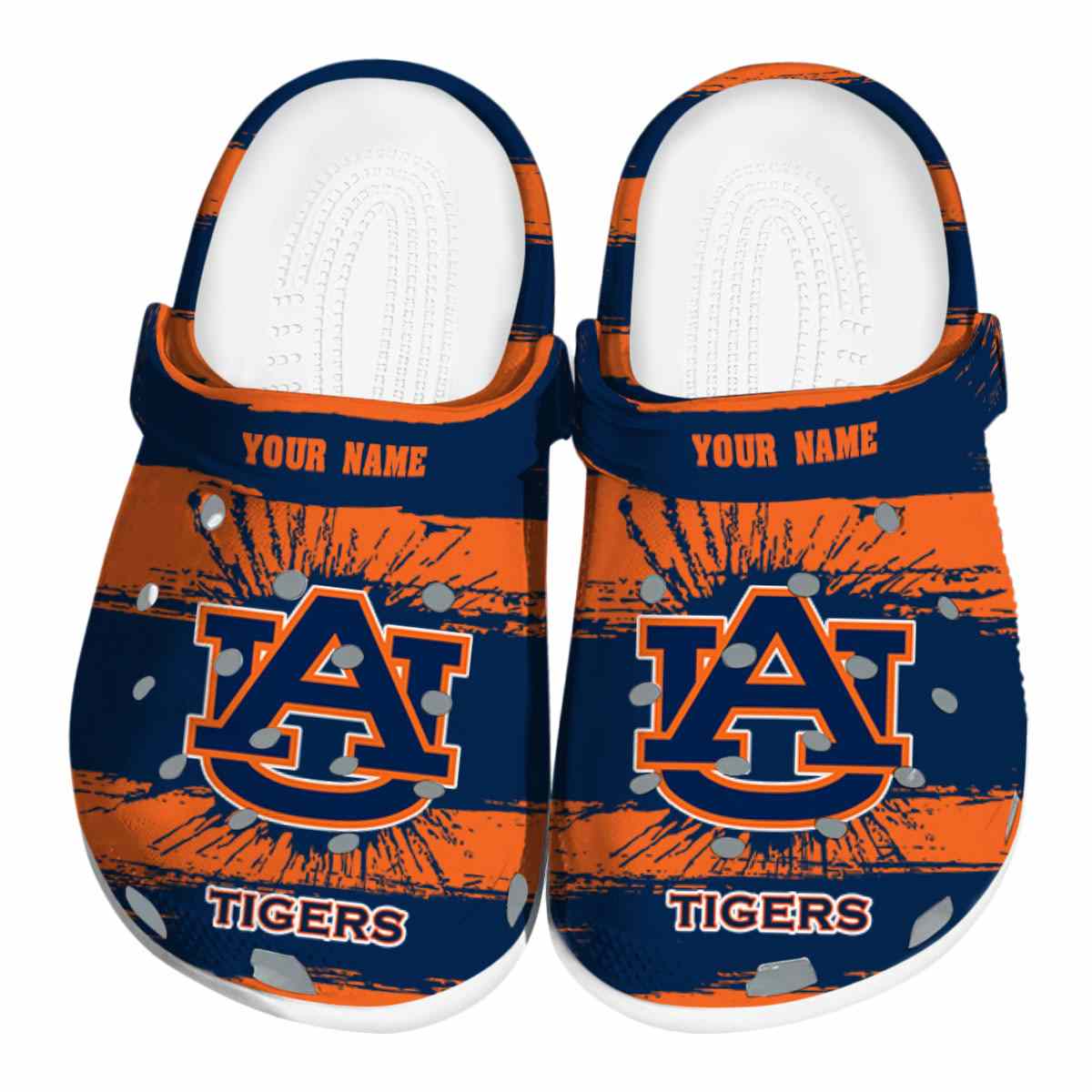 Footwearmerch Auburn Tigers NCAA Sport Crocs Crocband Clogs Shoes Comfortable For Men Women and Kids