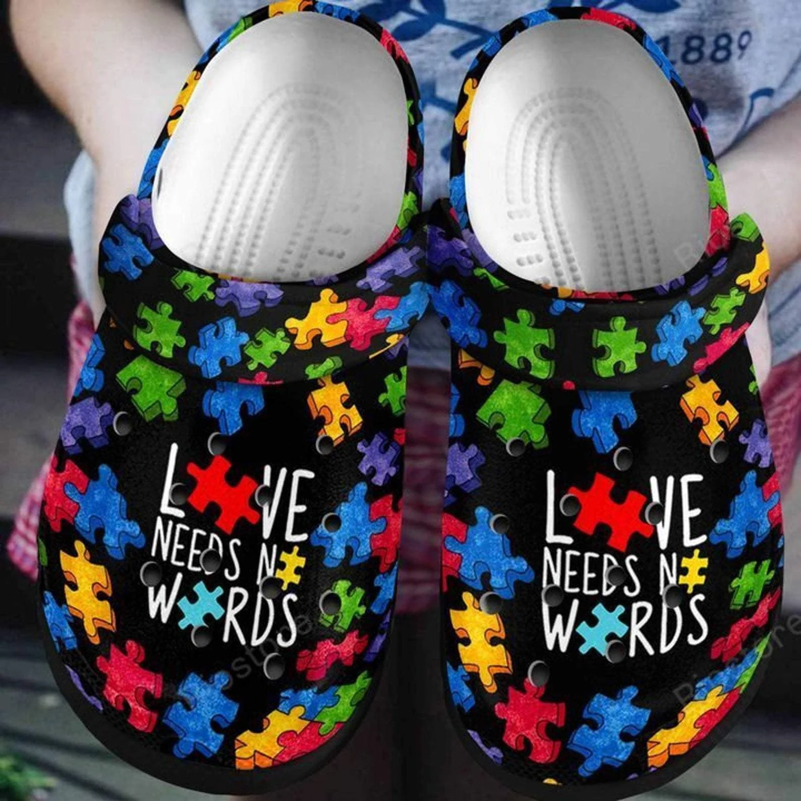Footwearmerch Autism shoes -A1779 Crocs Crocband Clogs Shoes For Men Women