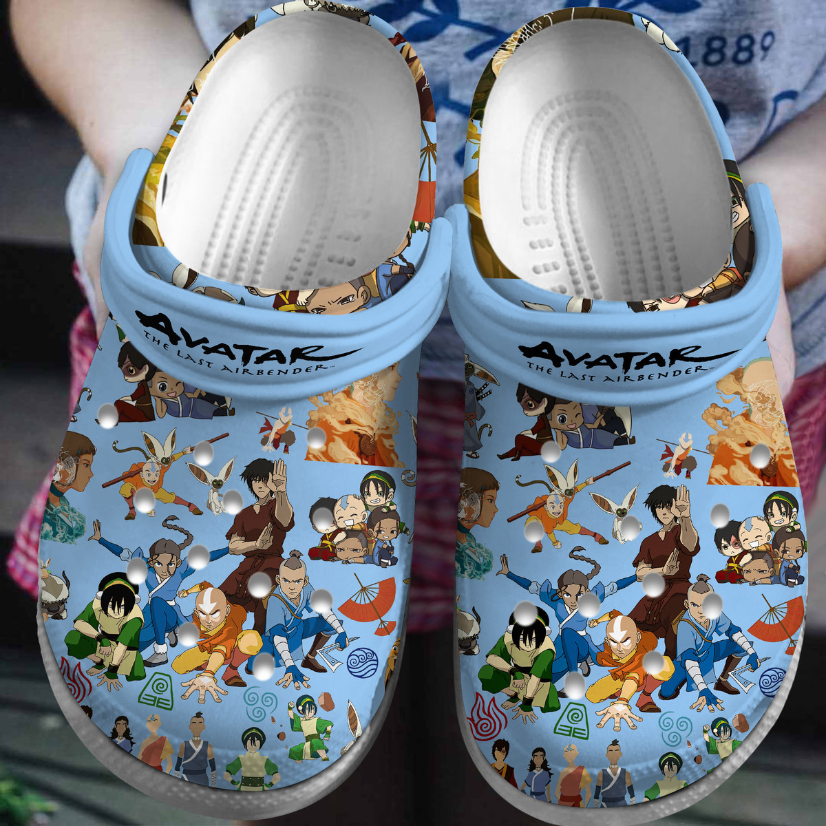Footwearmerch Avatar The Last Airbender Cartoon Premium Crocs Crocband Clogs Shoes Comfortable For Men Women and Kids