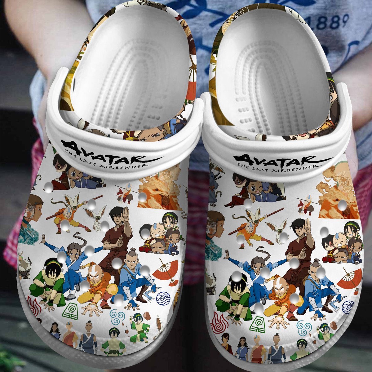 Footwearmerch Avatar The Last Airbender Cartoon Premium Crocs Crocband Clogs Shoes Comfortable For Men Women and Kids
