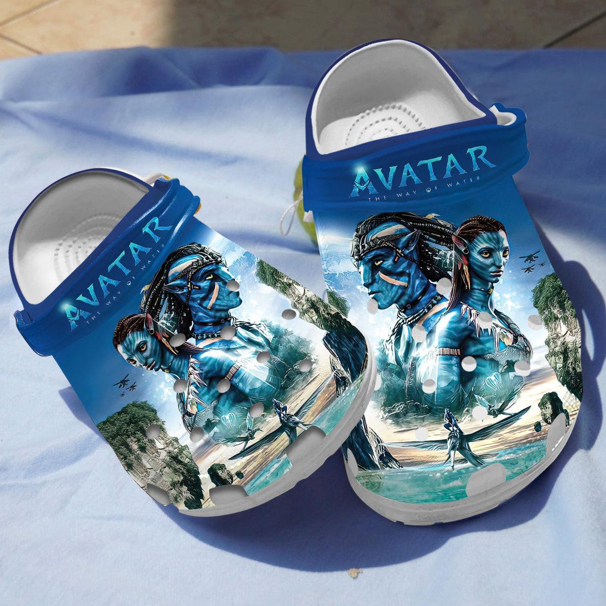Footwearmerch Avatar The Way Of Water Movie Crocs Crocband Clogs Shoes Comfortable For Men Women and Kids