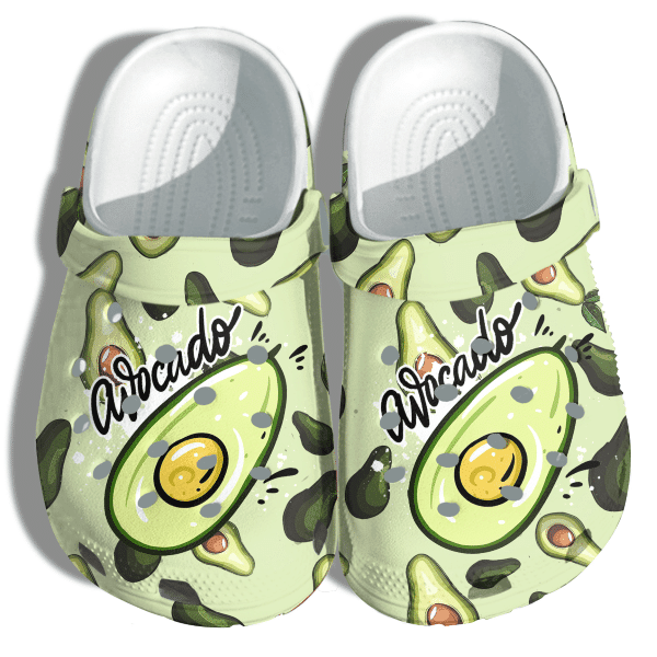 Footwearmerch Avocado Cute Funny Shoes - Fruits Lover Clog Gifts For Women Girls Daughter