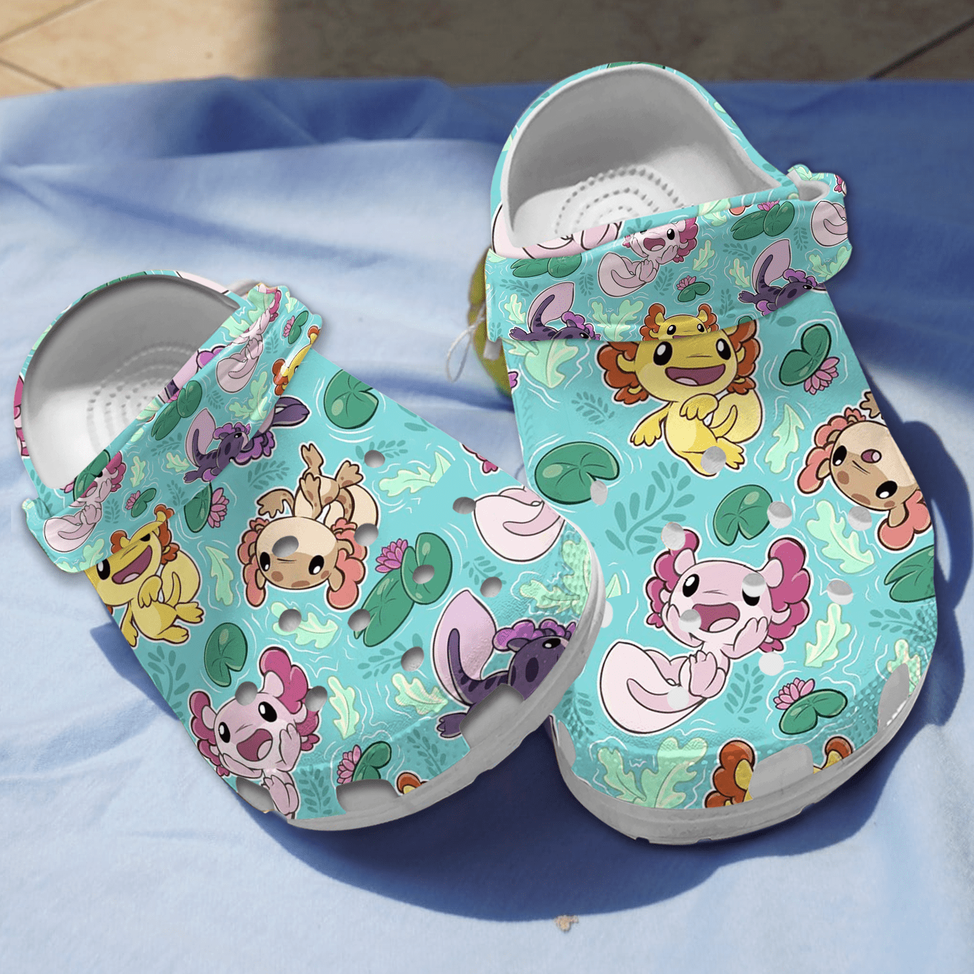 Footwearmerch Axolotl Animal Crocs Crocband Clogs Shoes Comfortable For Men Women and Kids