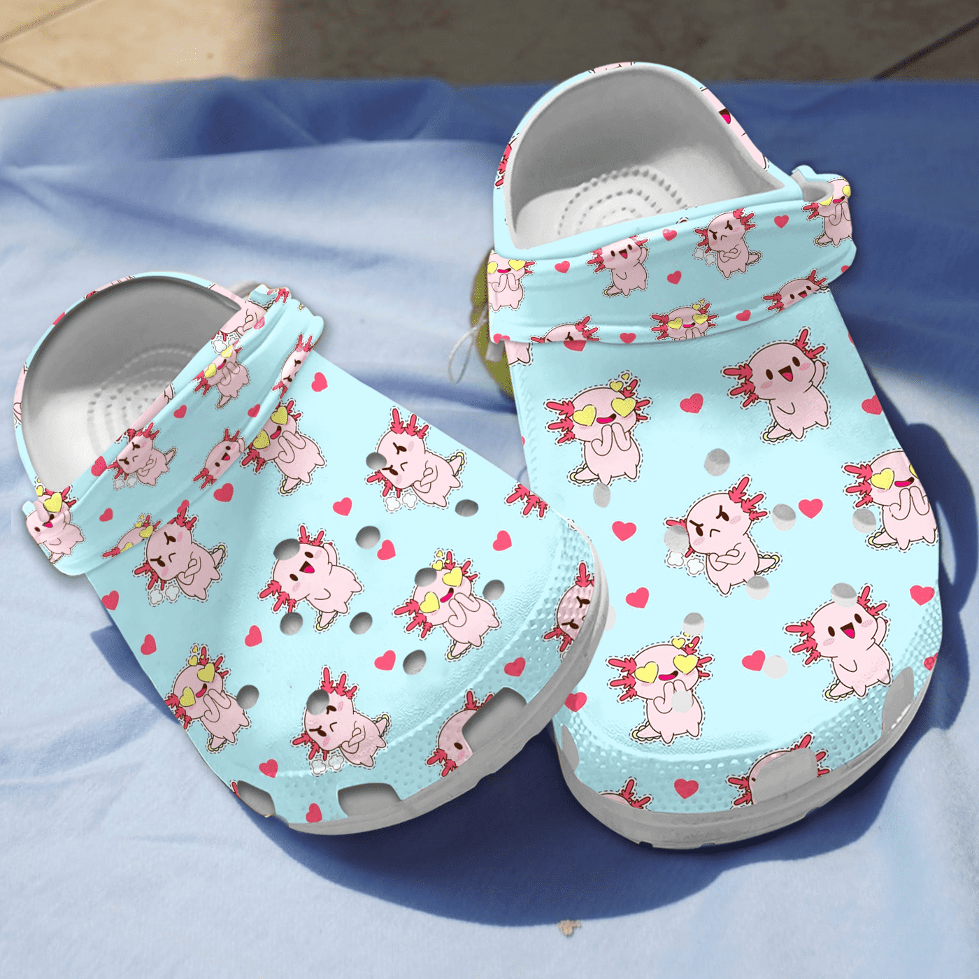 Footwearmerch Axolotl Animal Crocs Crocband Clogs Shoes Comfortable For Men Women and Kids