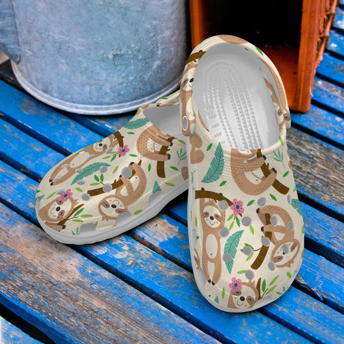 Footwearmerch Baby Cute Sloth Shoes - Funny Animal clog Gift For Boy Girl Son Daughter