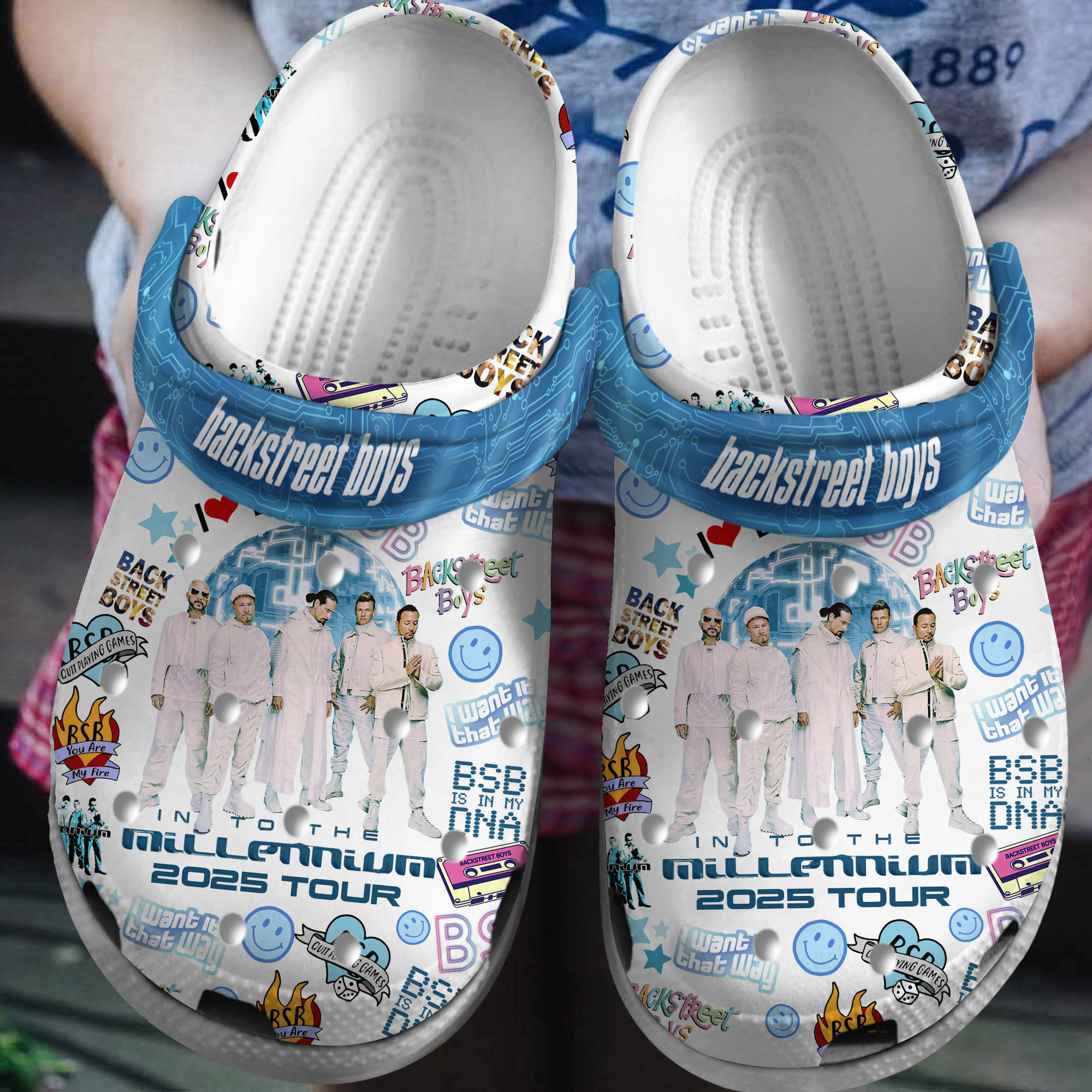 Footwearmerch Backstreet Boys Music Crocs Crocband Clogs Shoes Comfortable For Men Women and Kids