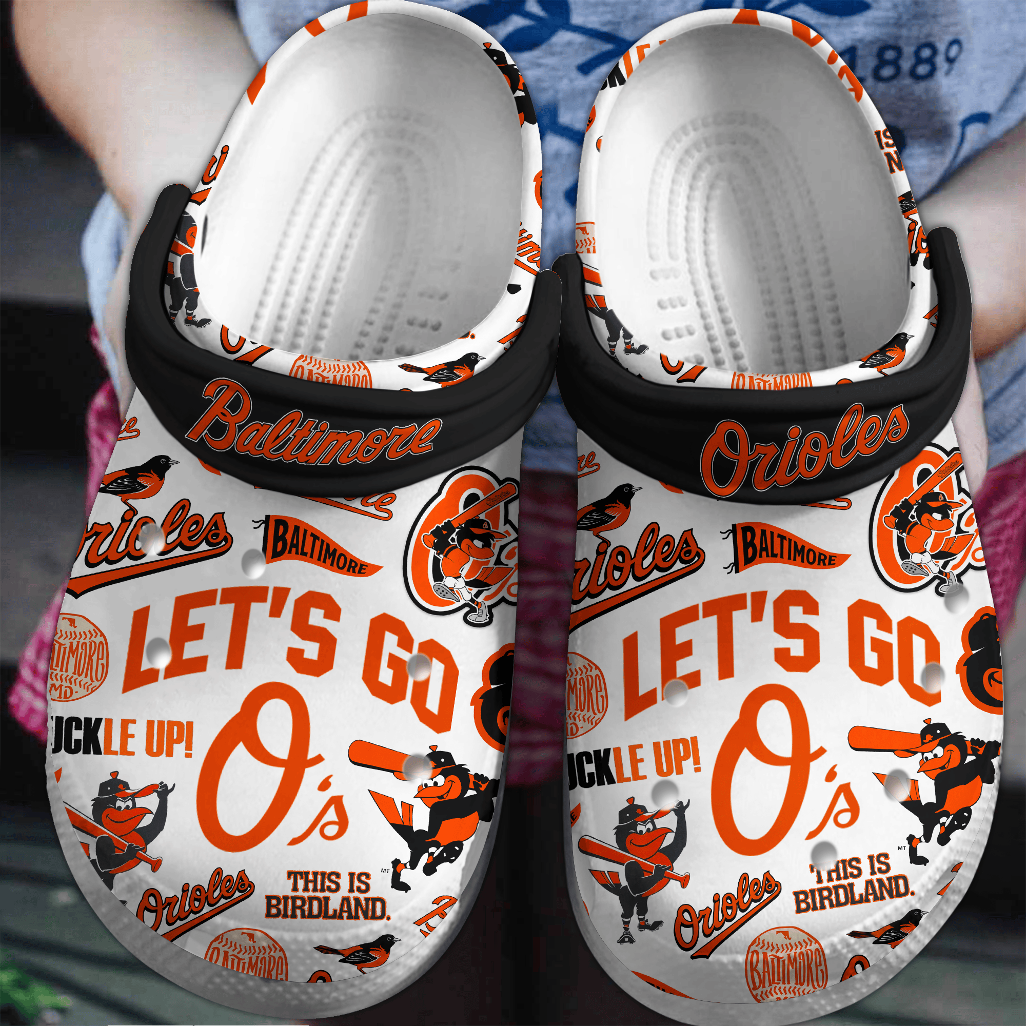 Footwearmerch Baltimore Orioles MLB Sport Crocs Crocband Clogs Shoes Comfortable For Men Women and Kids