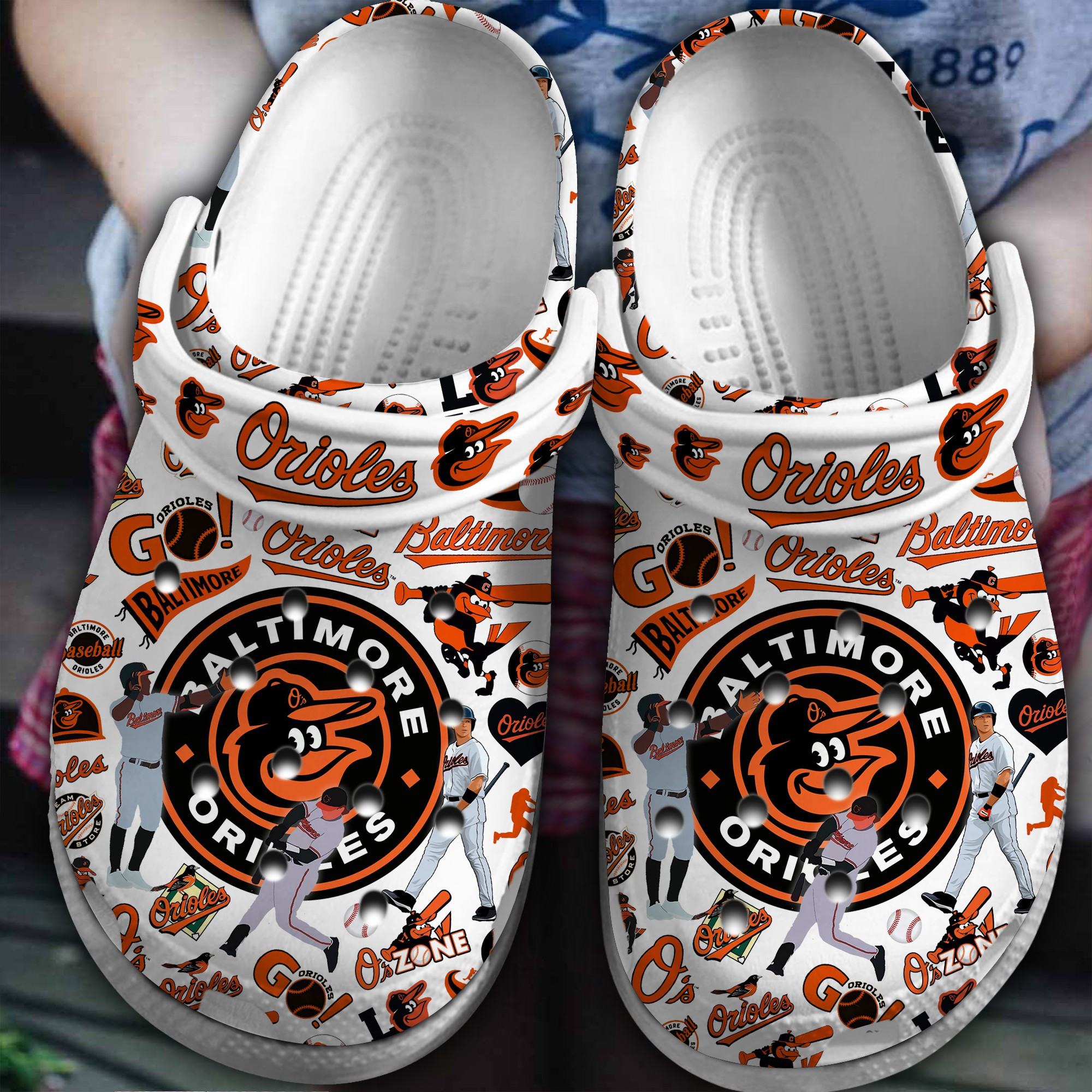 Footwearmerch Baltimore Orioles MLB Sport Crocs Crocband Clogs Shoes Comfortable For Men Women and Kids