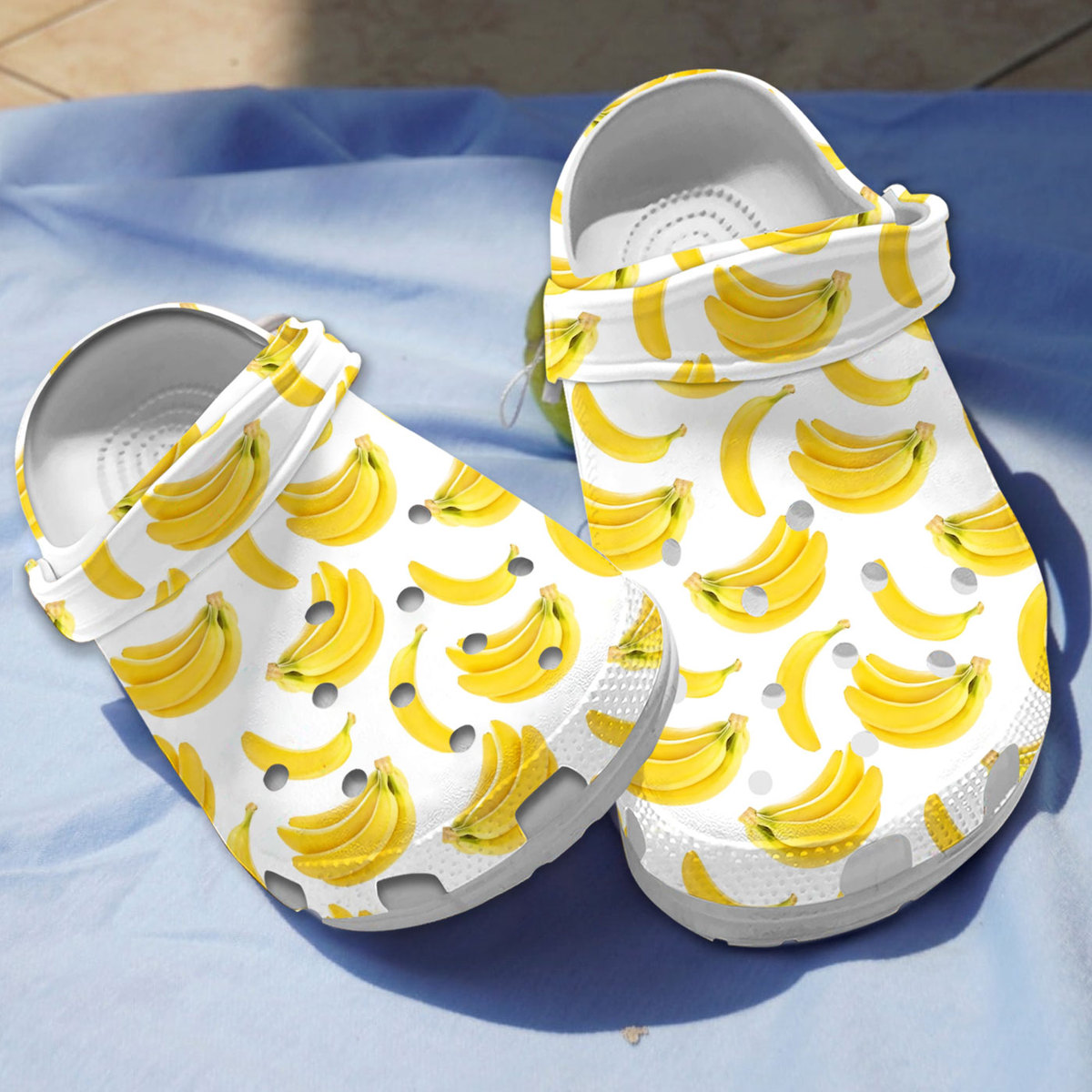 Footwearmerch Banana Fruit Crocs Crocband Clogs Shoes Comfortable For Men Women and Kids
