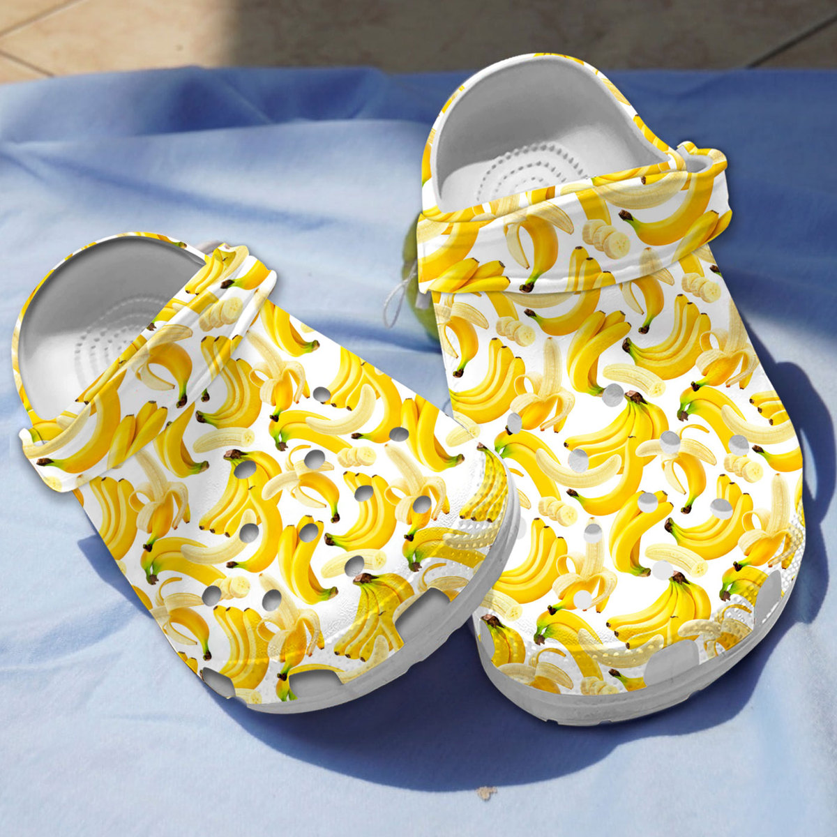 Footwearmerch Banana Fruit Crocs Crocband Clogs Shoes Comfortable For Men Women and Kids