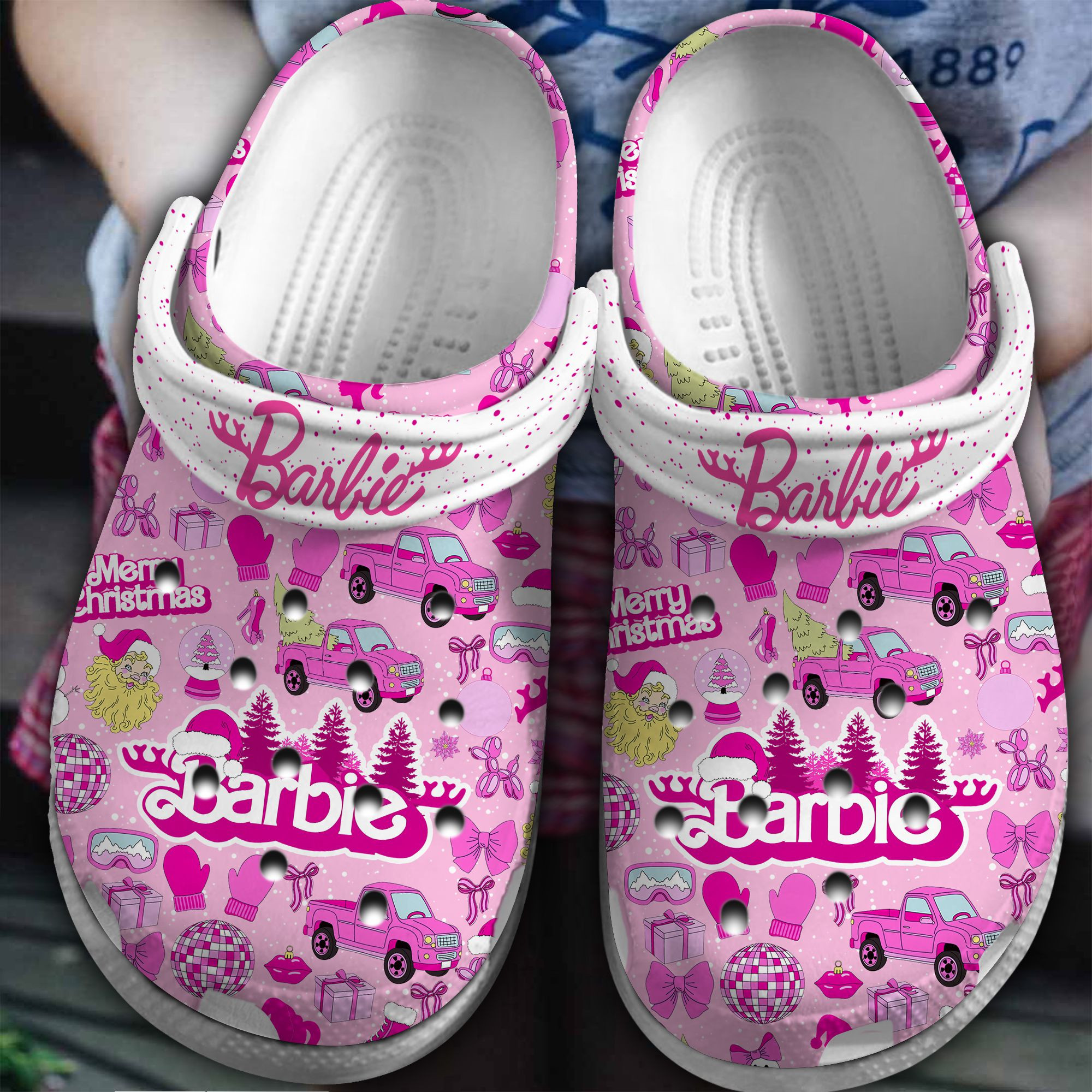 Footwearmerch Barbie Movie Crocs Crocband Clogs Shoes Comfortable For Men Women and Kids