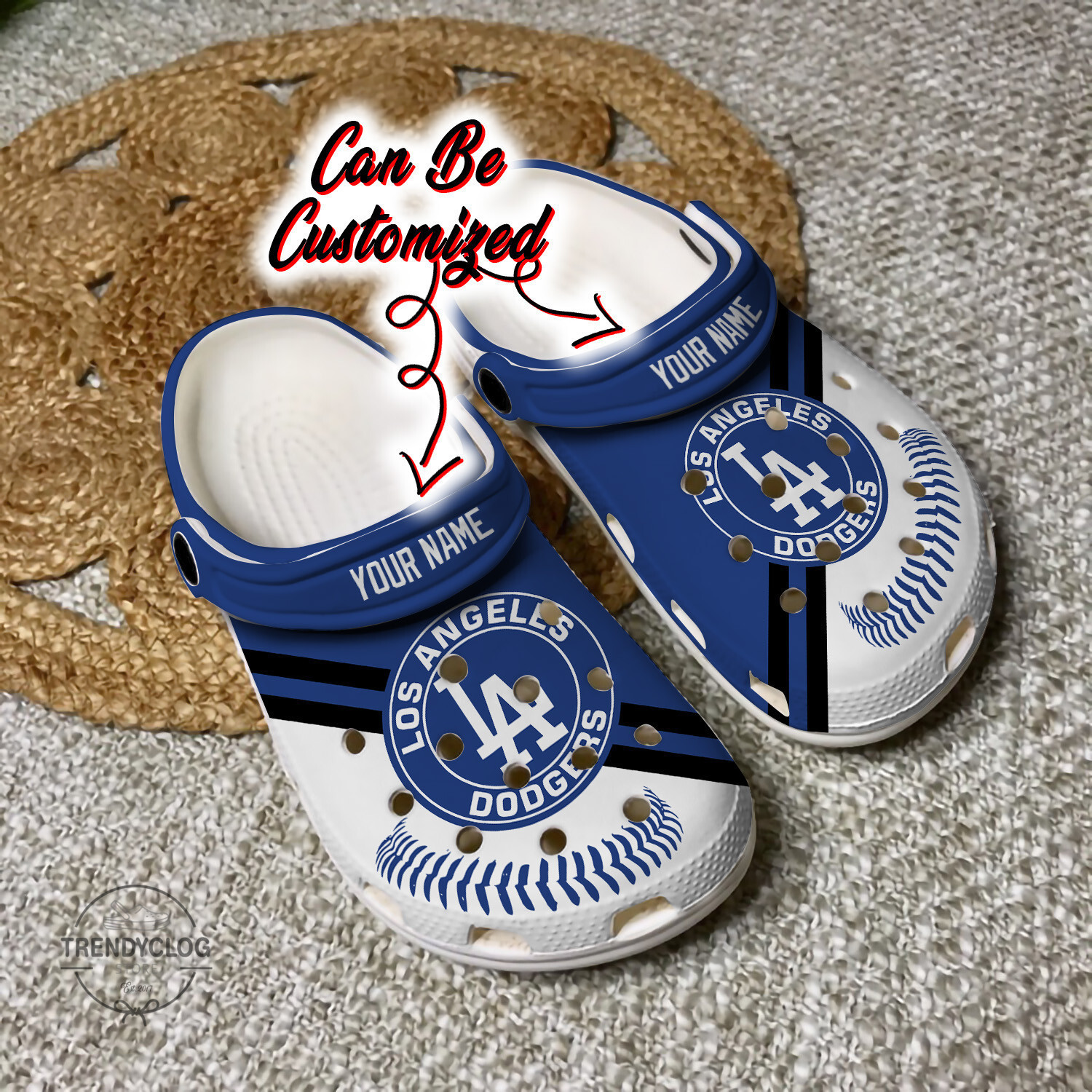 Footwearmerch Baseball Dodgers Personalized Baseball Team Clog Shoes