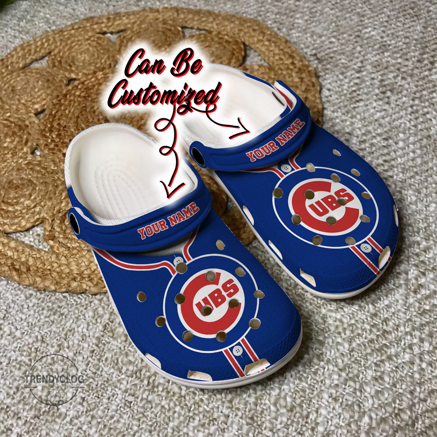 Footwearmerch Baseball Personalized CCubs Baseball Jersey Style Clog Shoes