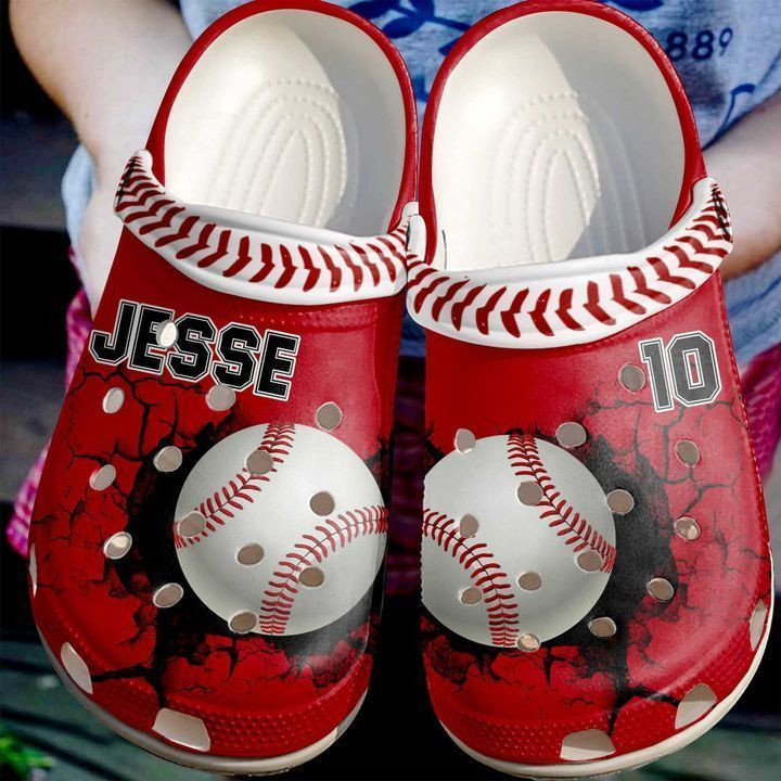 Footwearmerch Baseball Personalized Crack Wall Classic Clogs Shoes