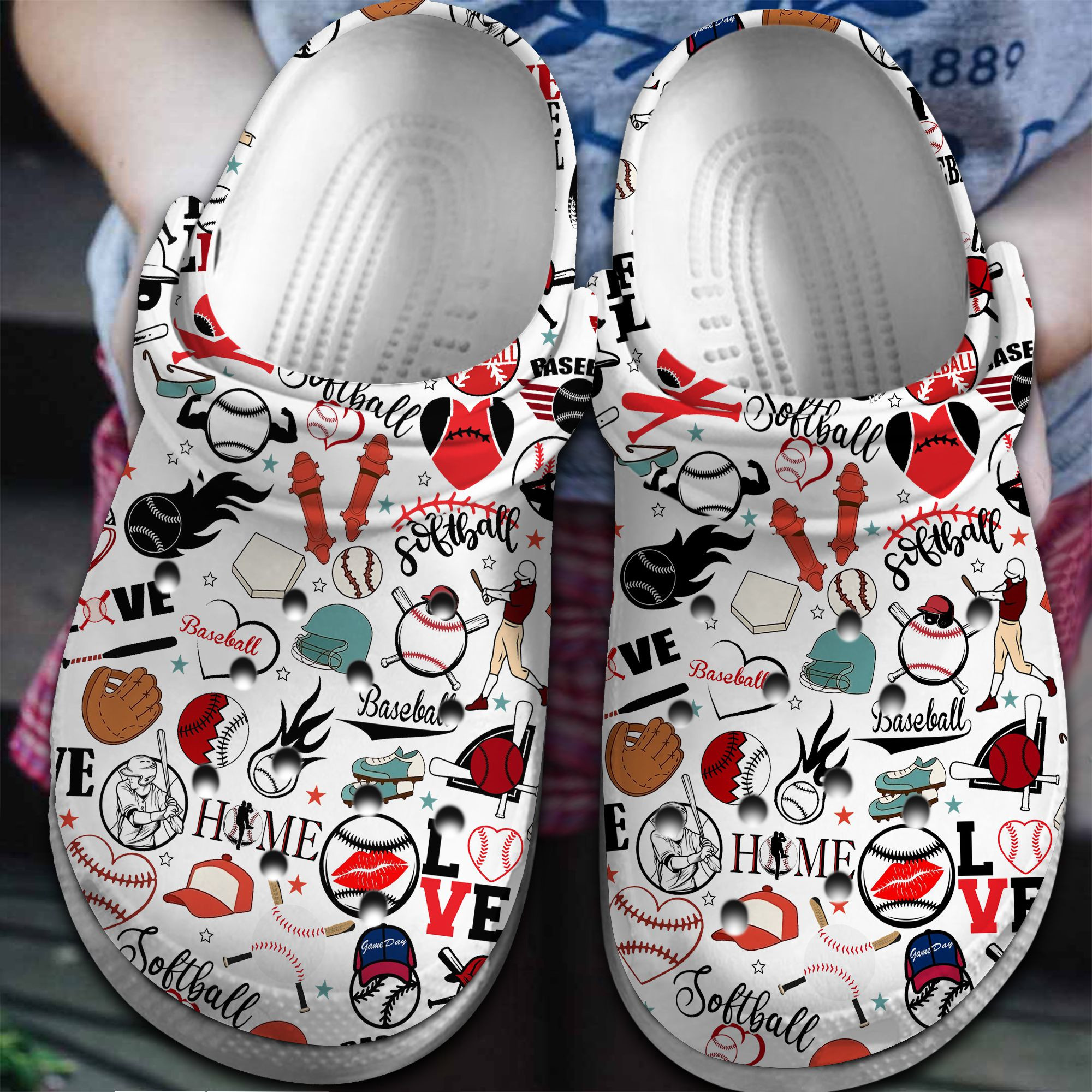 Footwearmerch Baseball Sport Crocs Crocband Clogs Shoes Comfortable For Men Women and Kids