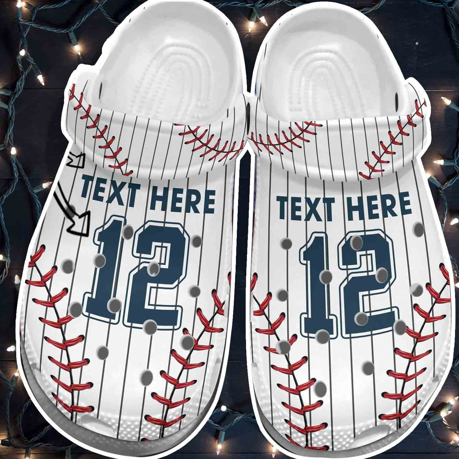 Footwearmerch Baseball Uniform Player Shoes Clogs - Baseball Uniform Team Personalized Shoes Clogs For Men Women